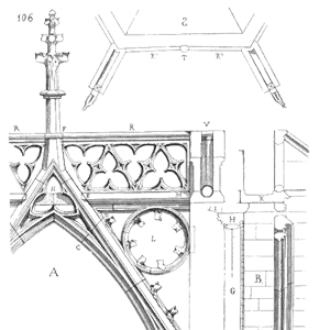 Drawing of Claire voie exterieure Saint Urbain Troyes