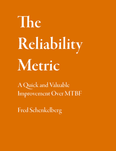 The Reliability Metric Book Announcement