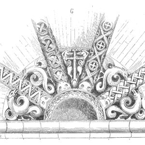 Drawing of Clef voute abbatiale Saint Germer