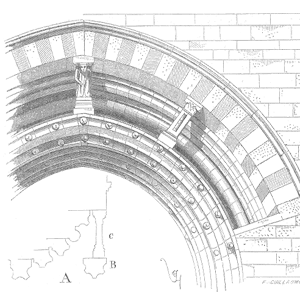 Drawing of Etresillon porche Puy en Velay