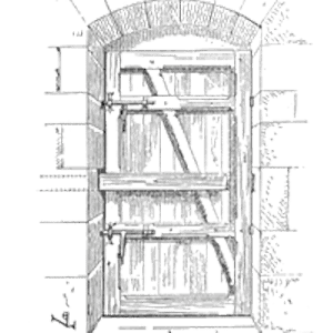 Drawing of Porte cite Carcassonne