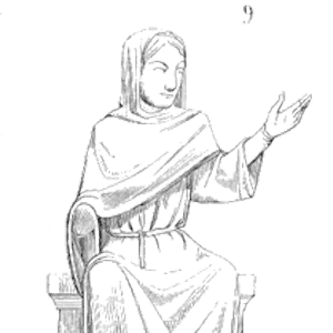 Sketch of Sculpture rhetorique cathedrale Laon