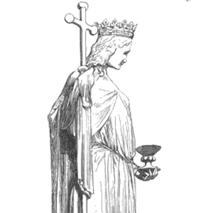 Drawing of Statue cathedrale Strasbourg