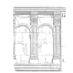 Drawing of Arcature cathedrale Autun