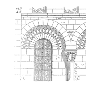 Sketch of Arc decharge eglise Notre Dame du Port Clermont Ferrand