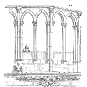 Drawing of Arcature cathedrale Reims