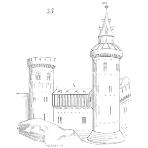 Drawing of Hourds manuscrit Froissard